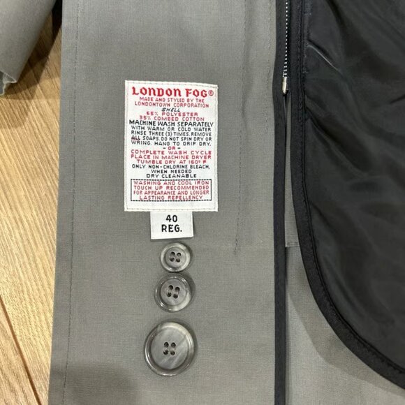London Fog Rain Coat Jacket 40R - Picture 3 of 4